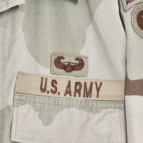 US Army DCU Coat Medium Regular Airborne Combat Desert Camo Uniform - Picture 3 of 5